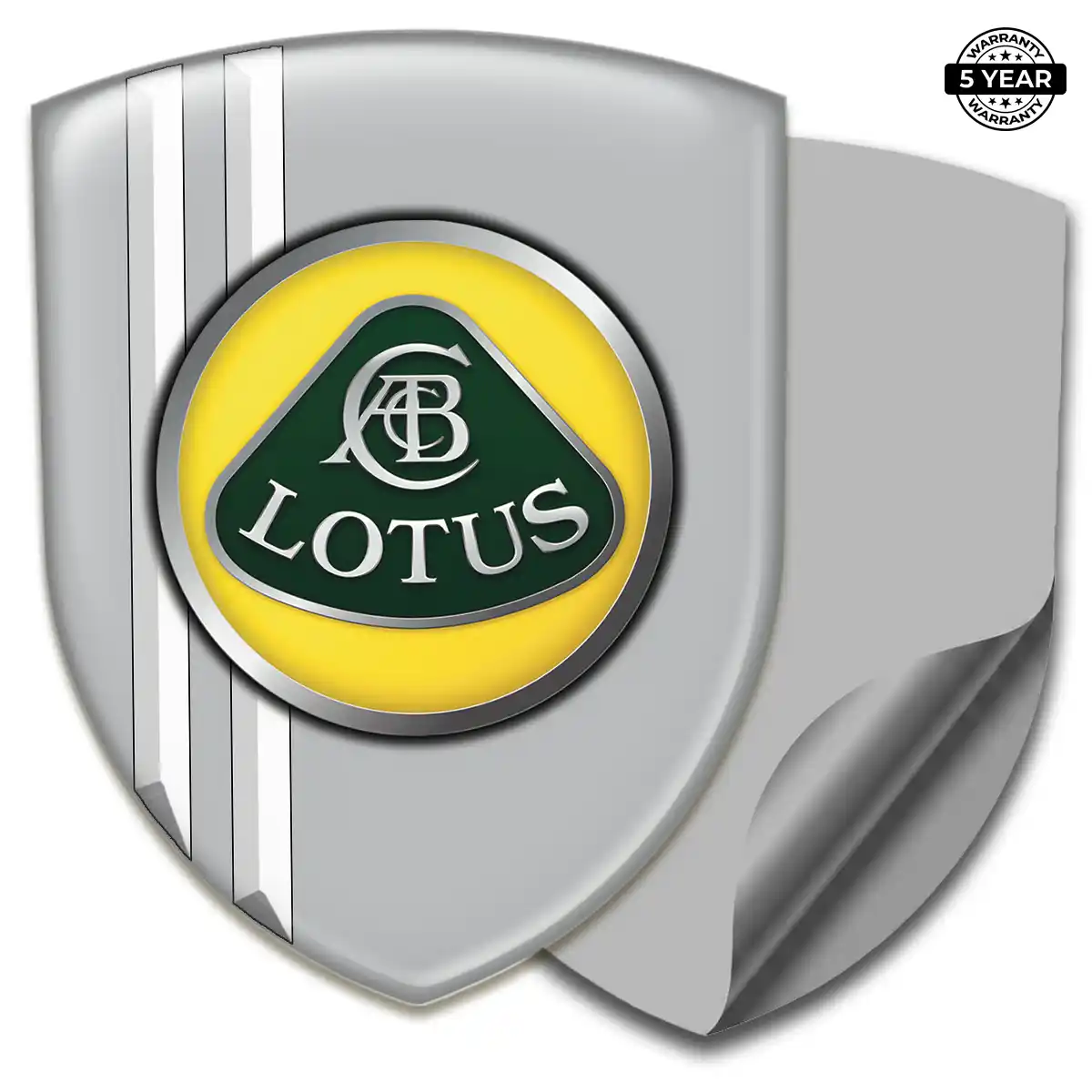 Lotus Domed Logo Sticker Resin Luxe