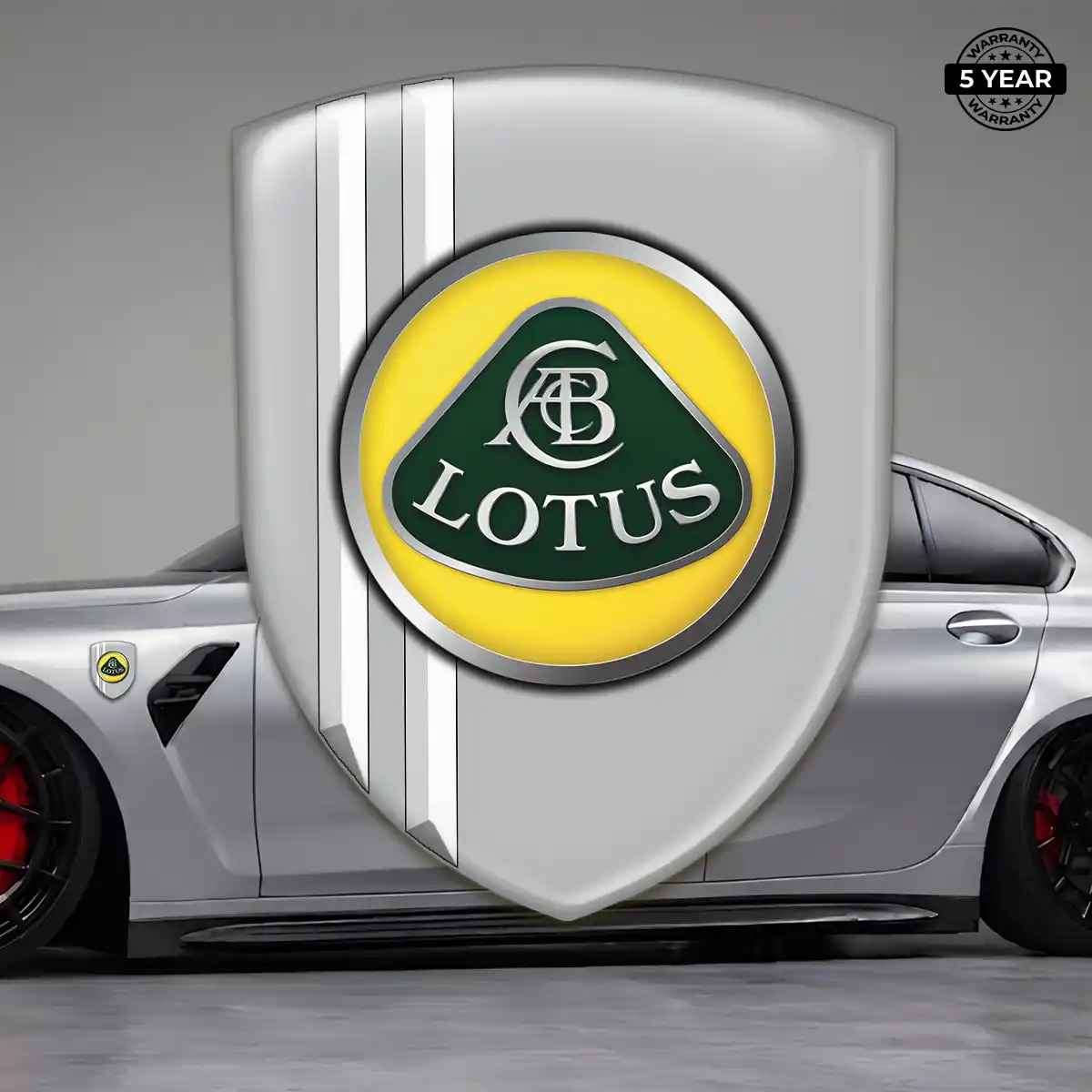 Lotus Domed Logo Sticker Resin Luxe