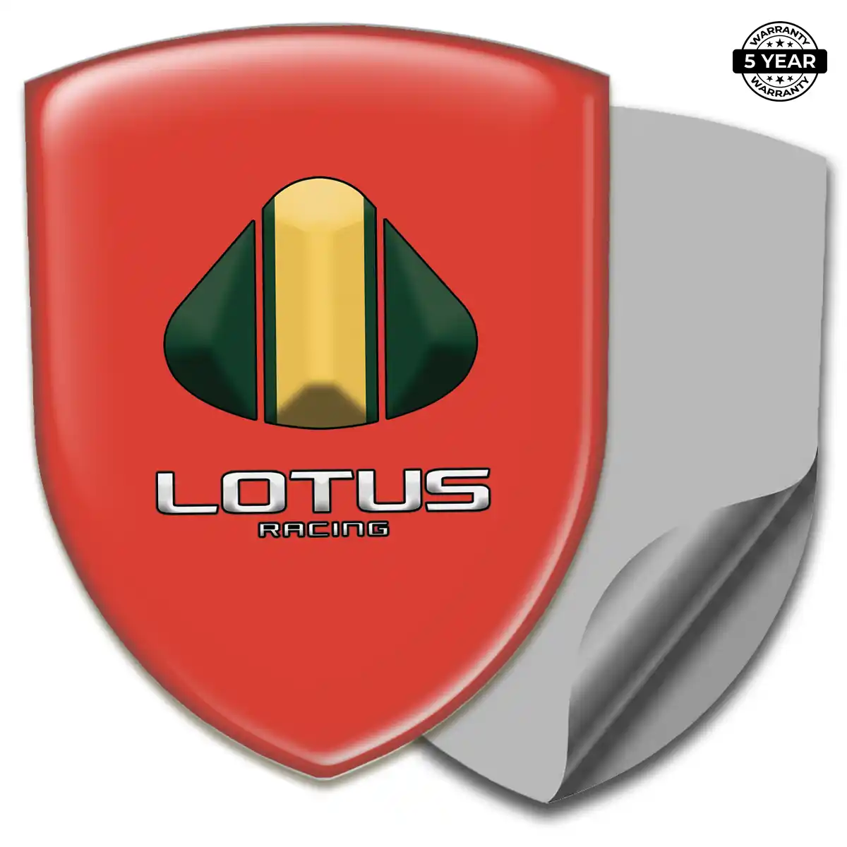 Lotus Domed Logo Sticker Sleek Style