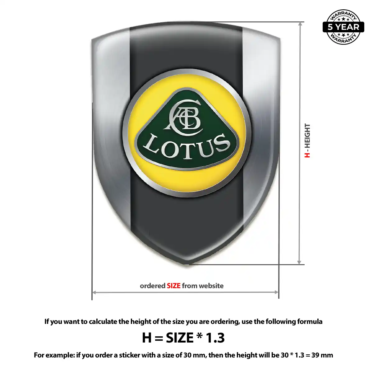 Lotus Domed Logo Sticker Superior Craft