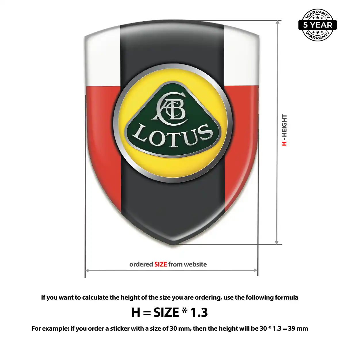 Lotus Emblem Badge Cabin Style