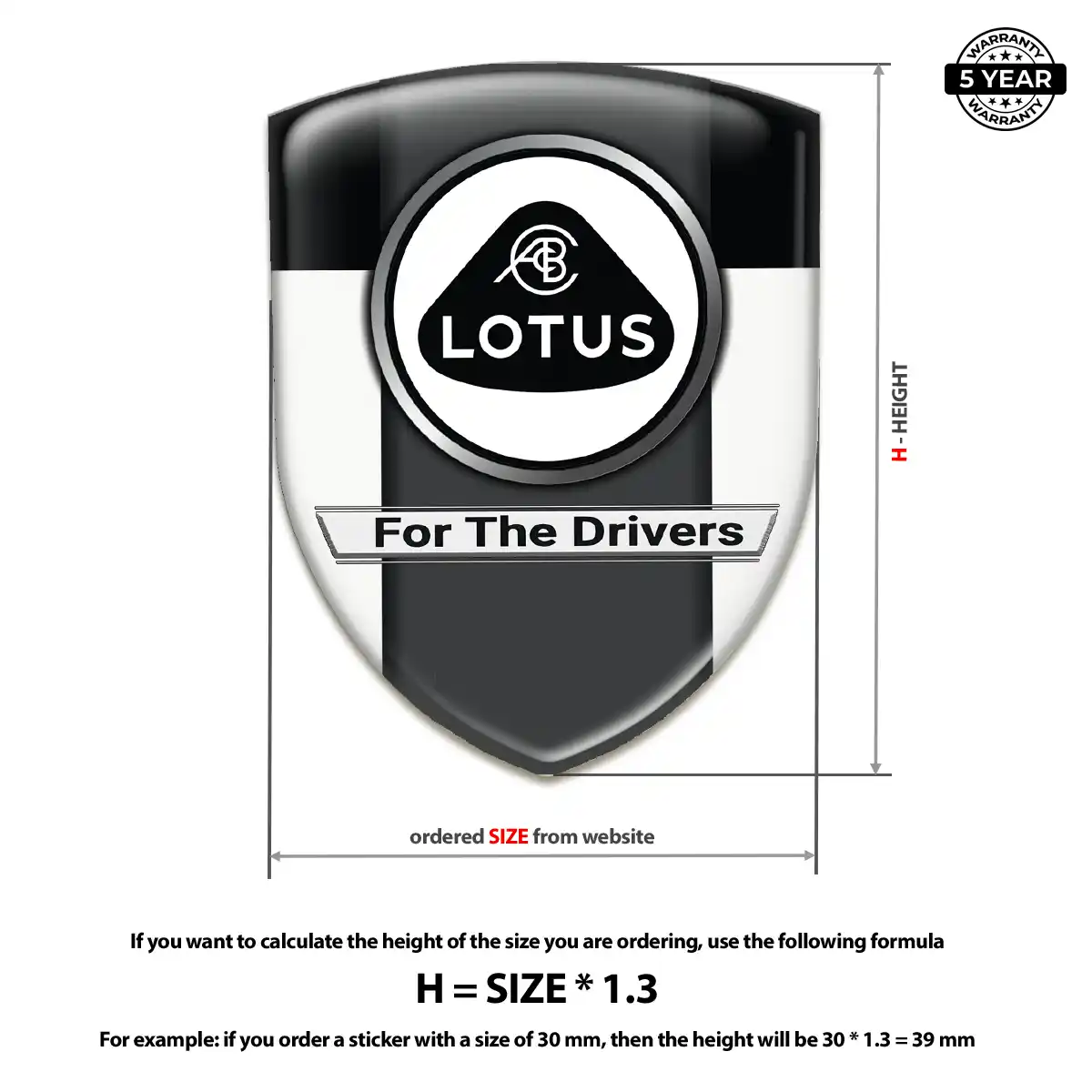 Lotus Emblem Badge Elite Finish