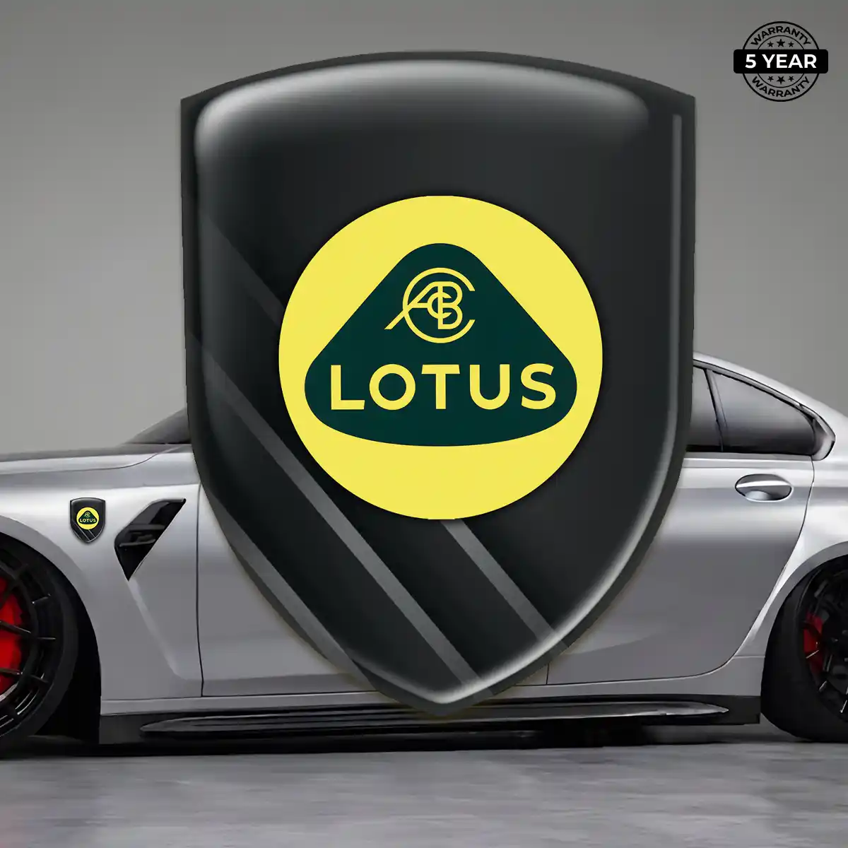 Lotus Emblem Badge Logo Cabin Style