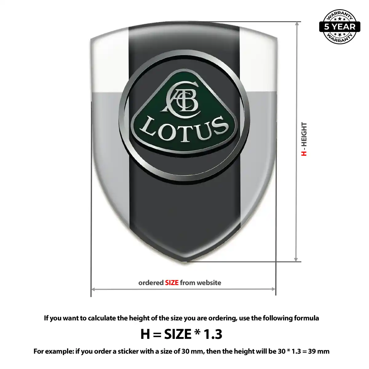 Lotus Emblem Badge Logo Elite Finish