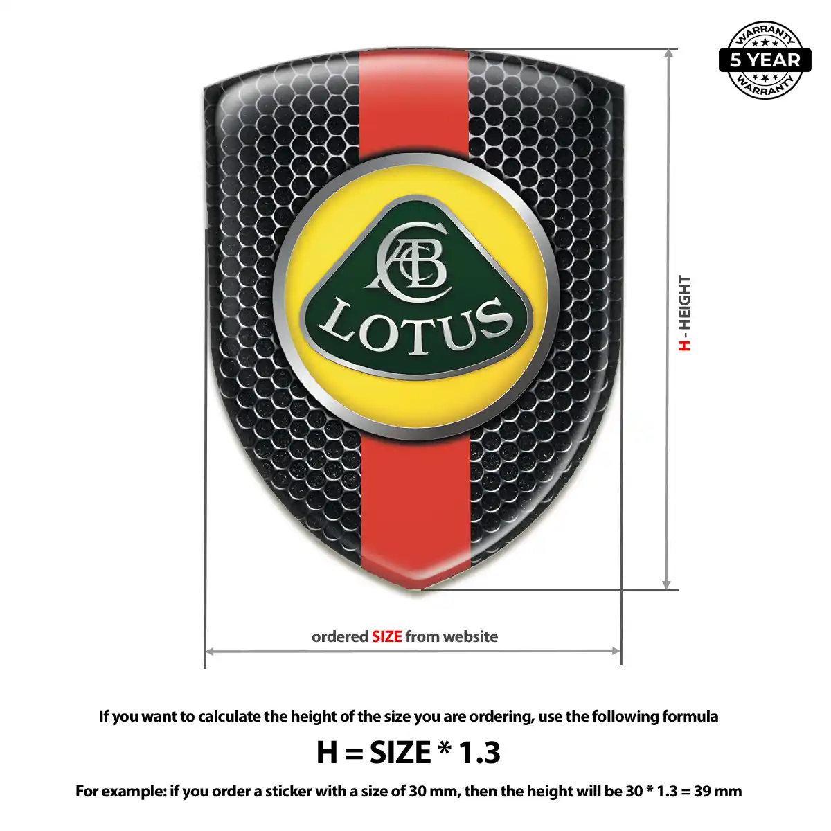 Lotus Emblem Badge Logo Outer Style