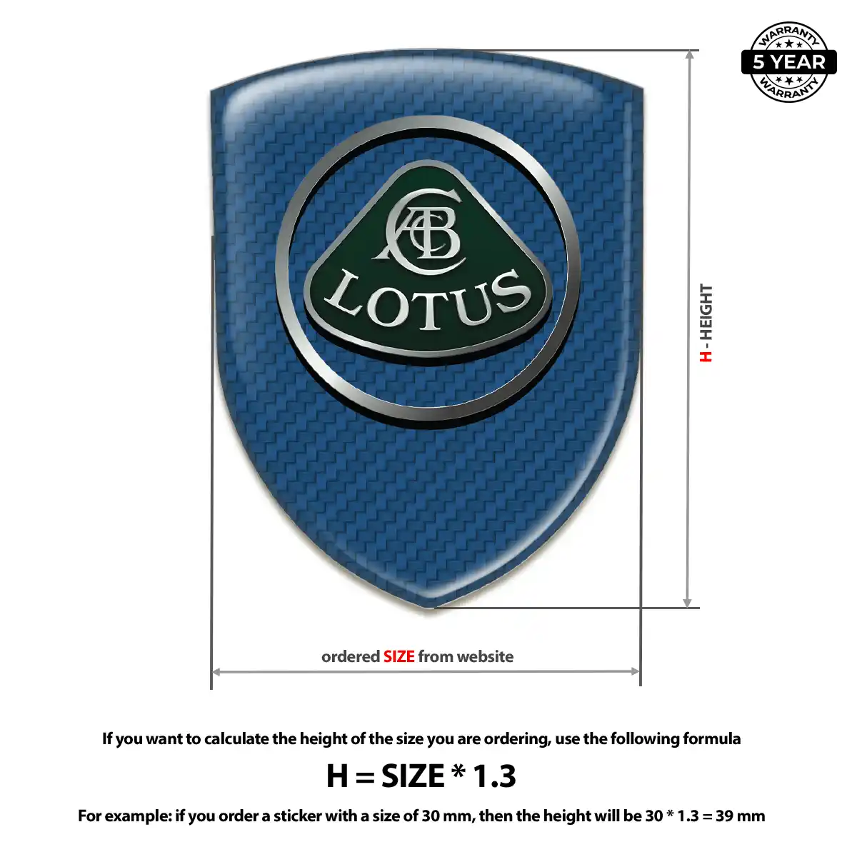 Lotus Emblem Badge Logo Premium Dome