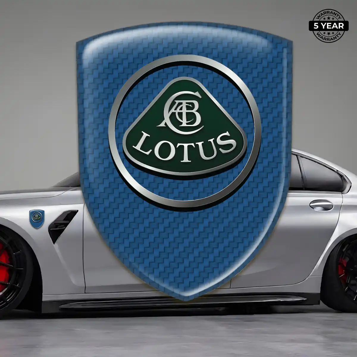 Lotus Emblem Badge Logo Premium Dome