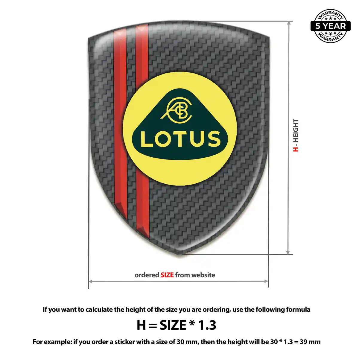 Lotus Emblem Badge Logo Resin Luxe