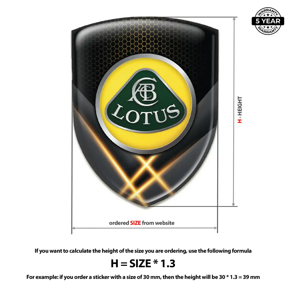 Lotus Emblem Badge Prime Quality