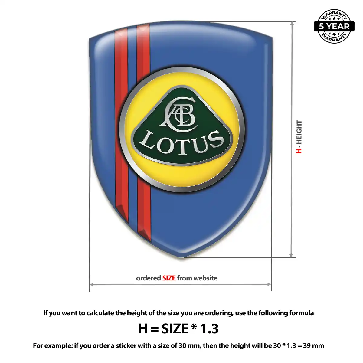 Lotus Emblem Crest Premium Dome