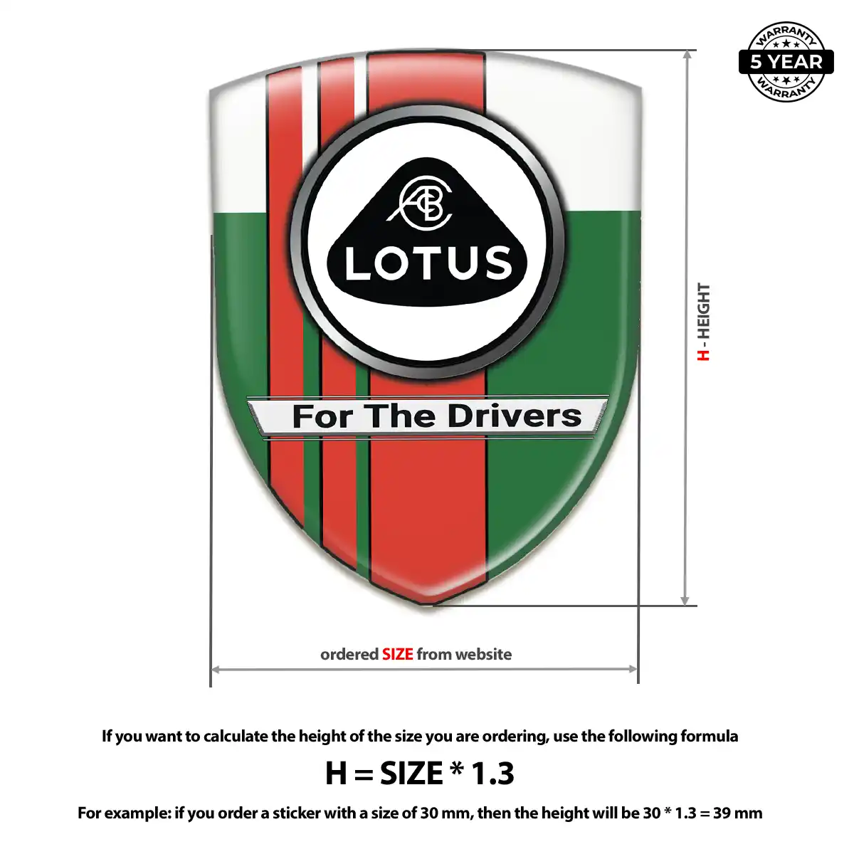 Lotus Emblem Domed Badge Cabin Style