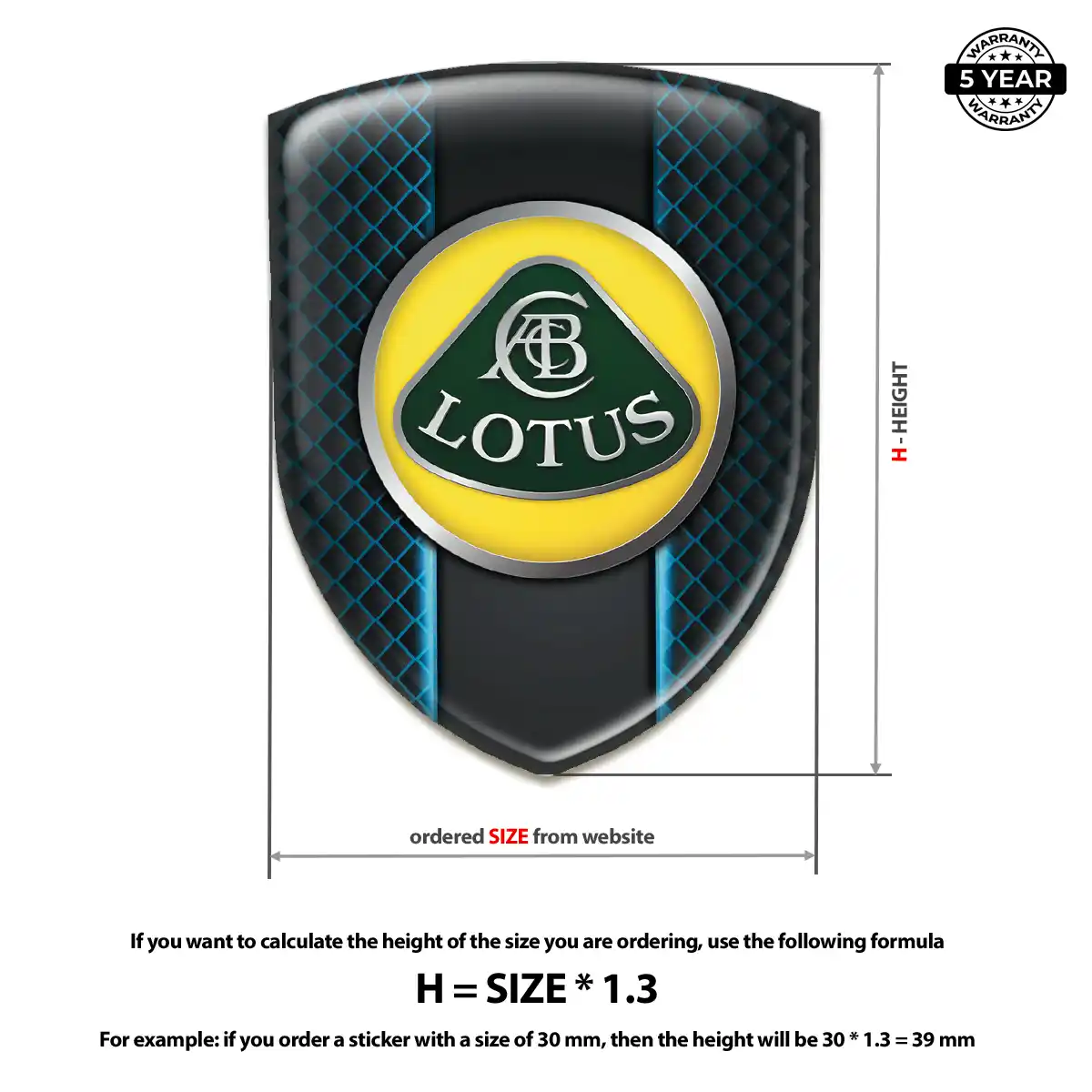 Lotus Emblem Domed Badge Deluxe Edition