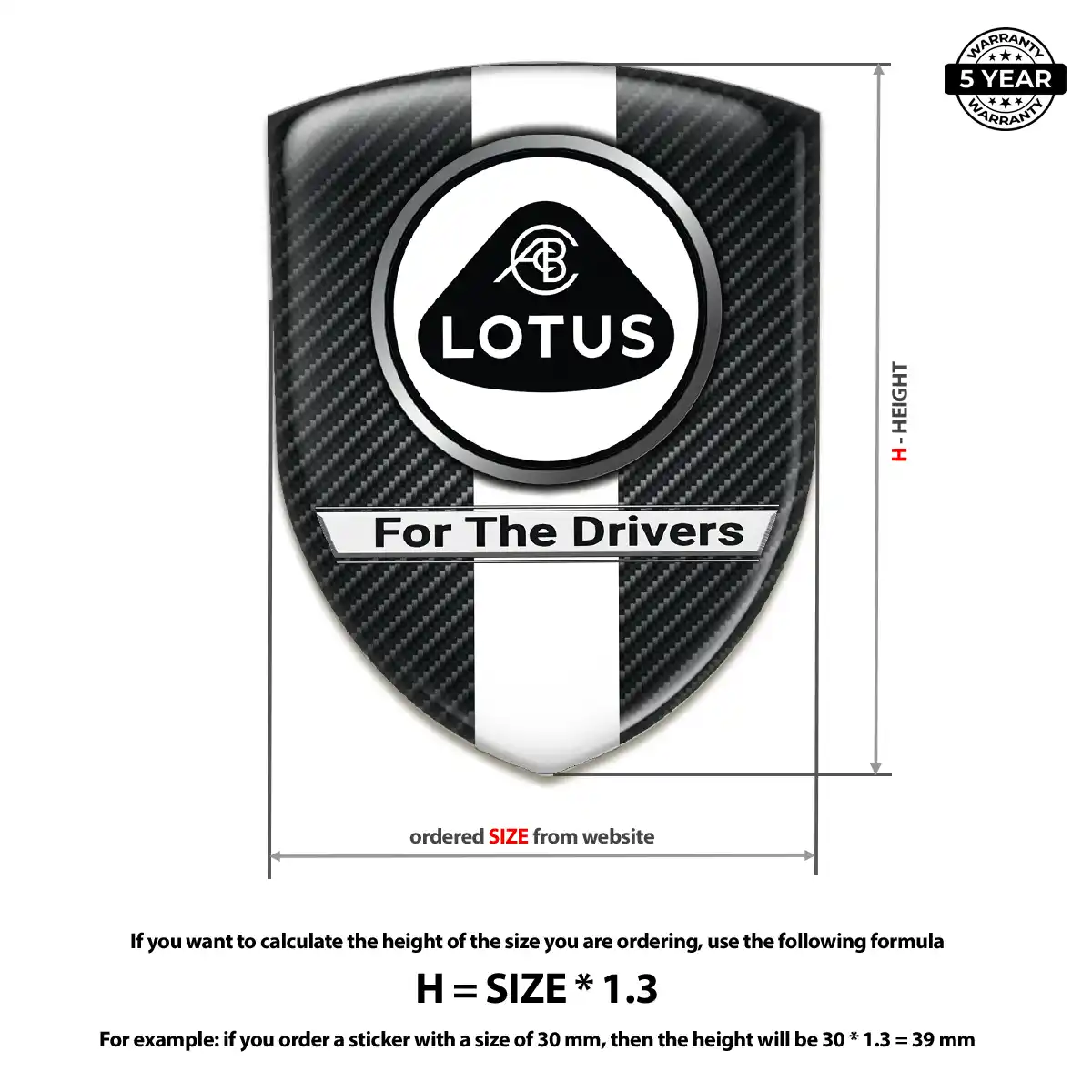 Lotus Emblem Domed Badge Interior Elegance