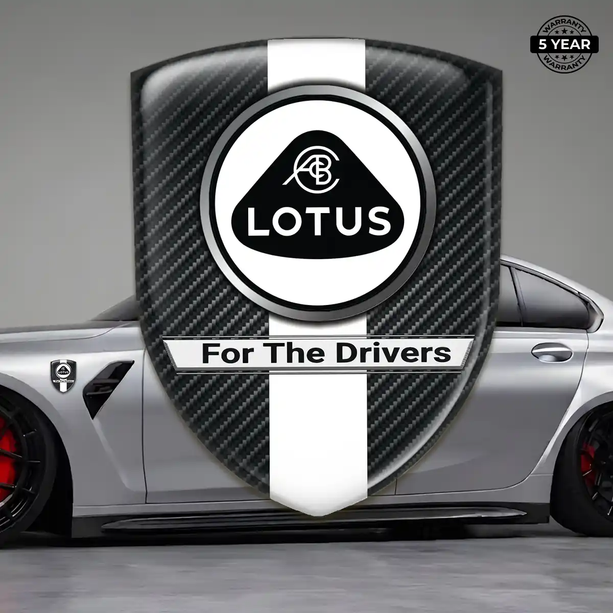 Lotus Emblem Domed Badge Interior Elegance