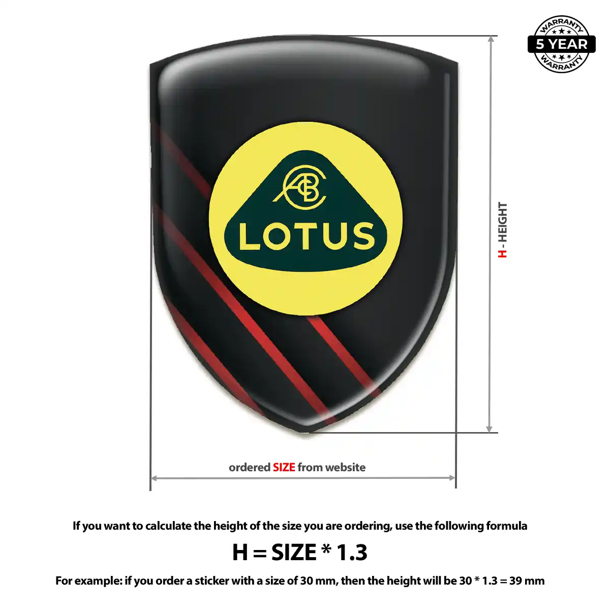 Lotus Emblem Domed Badge Noble Edition