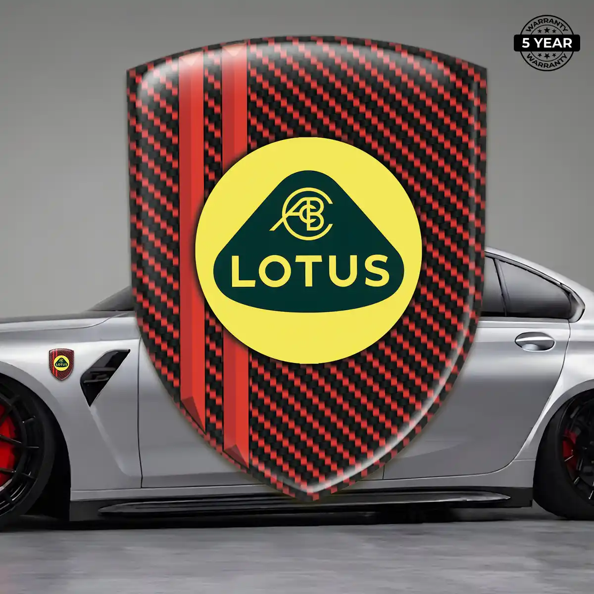 Lotus Emblem Domed Badge Prime Quality
