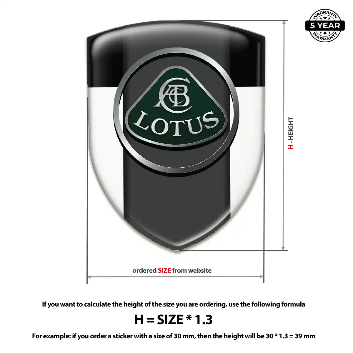 Lotus Emblem Domed Badge Refined Design