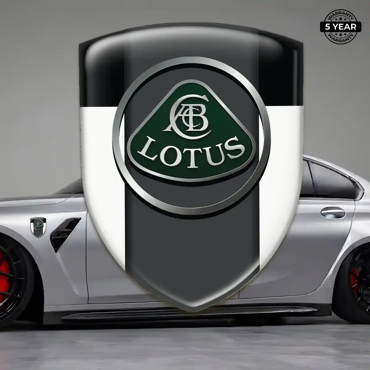 Lotus Emblem Domed Badge Refined Design