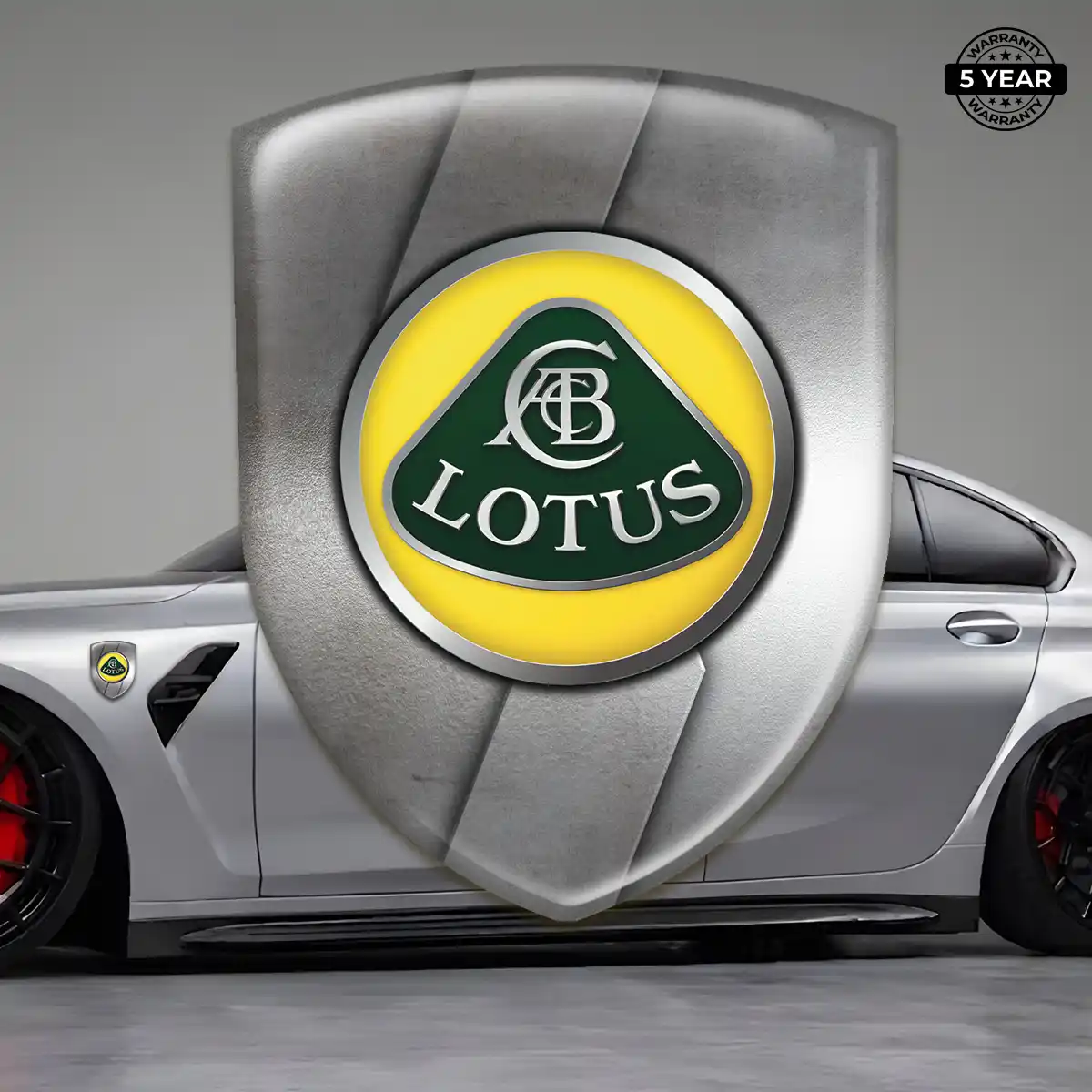 Lotus Emblem Domed Badge Sleek Style