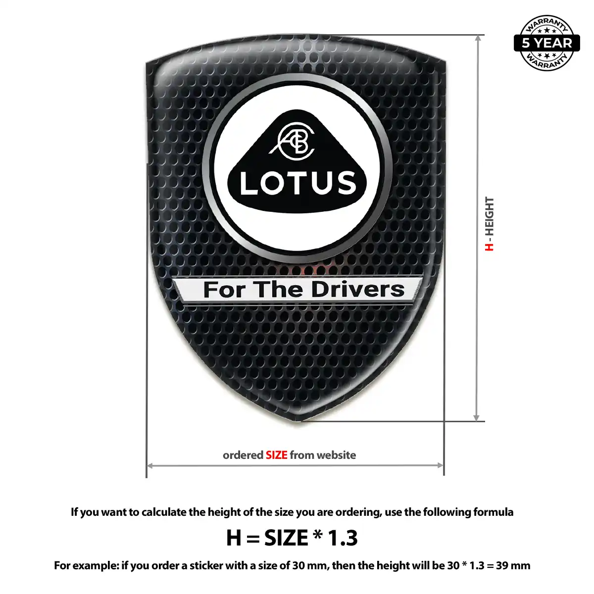 Lotus Emblem Logo Badge Elite Finish