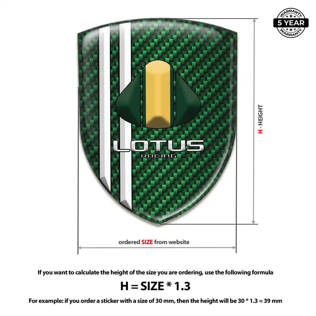 Lotus Emblem Logo Badge Premium Dome