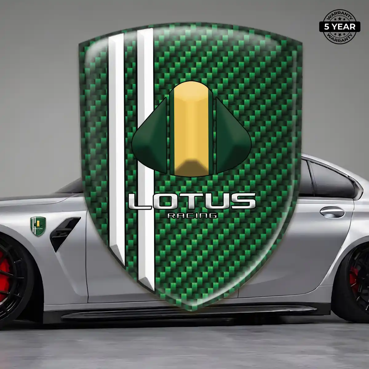 Lotus Emblem Logo Badge Premium Dome