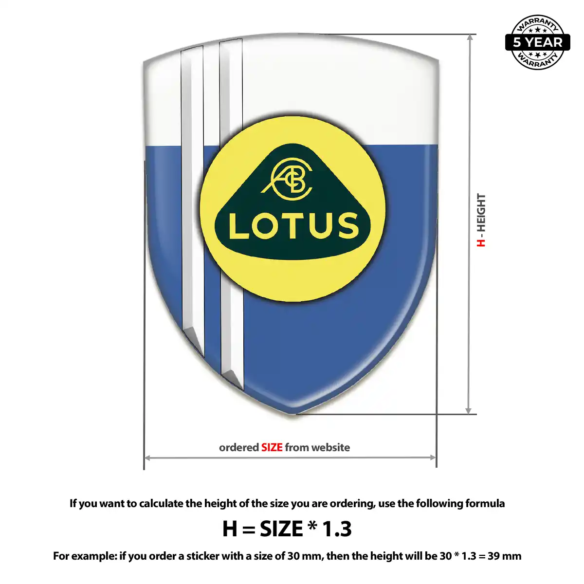 Lotus Emblem Shield Elite Finish