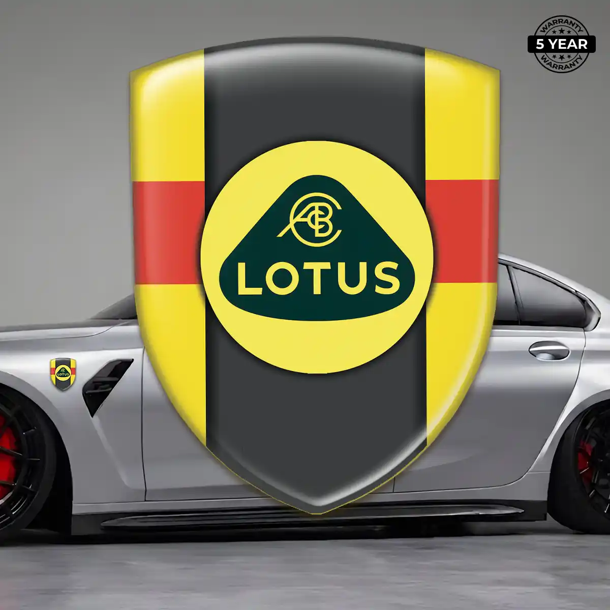 Lotus Emblem Shield Interior Elegance