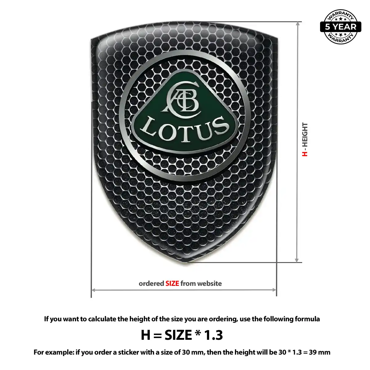 Lotus Emblem Shield Resin Elite