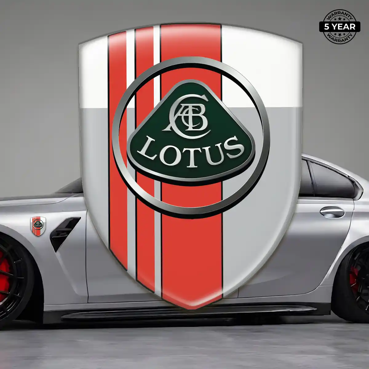 Lotus Emblem Shield Sleek Style