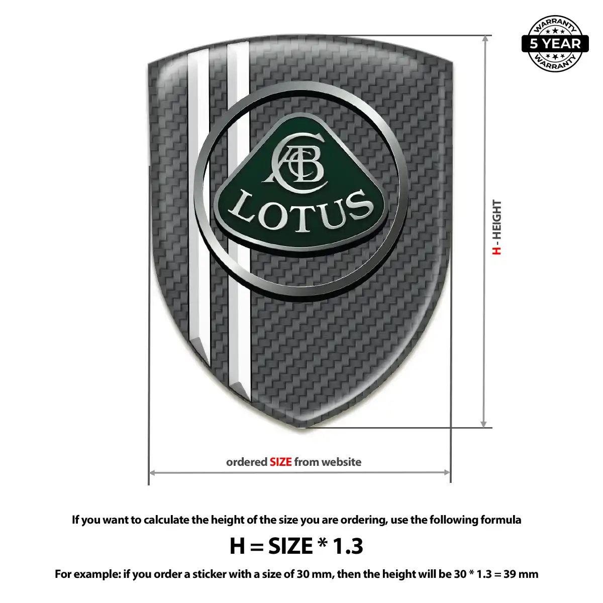 Lotus Emblem Silicone Elite Finish