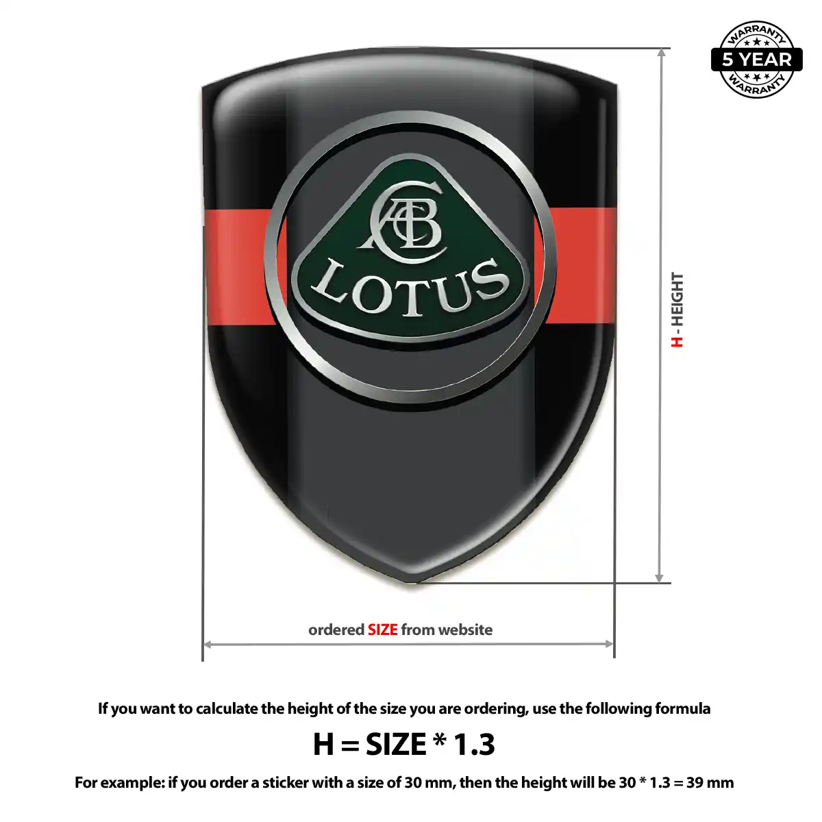 Lotus Epoxy Domed Sticker Cabin Style