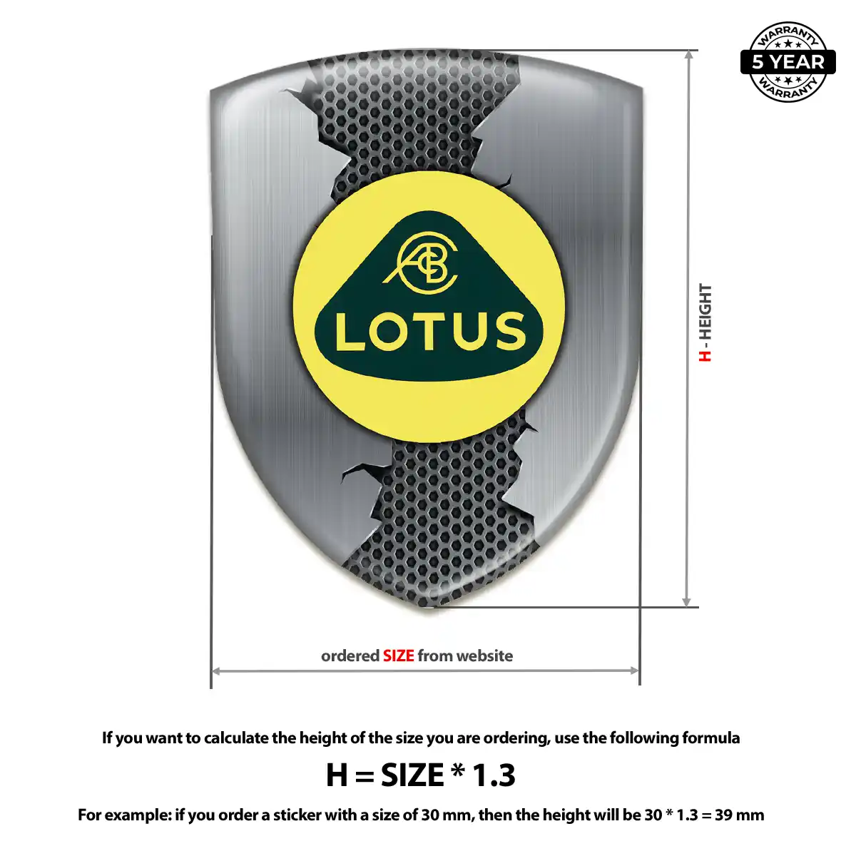 Lotus Epoxy Domed Sticker Elite Edition