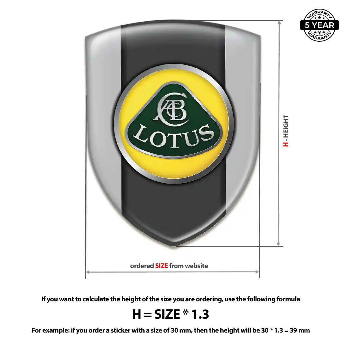 Lotus Epoxy Domed Sticker Elite Finish