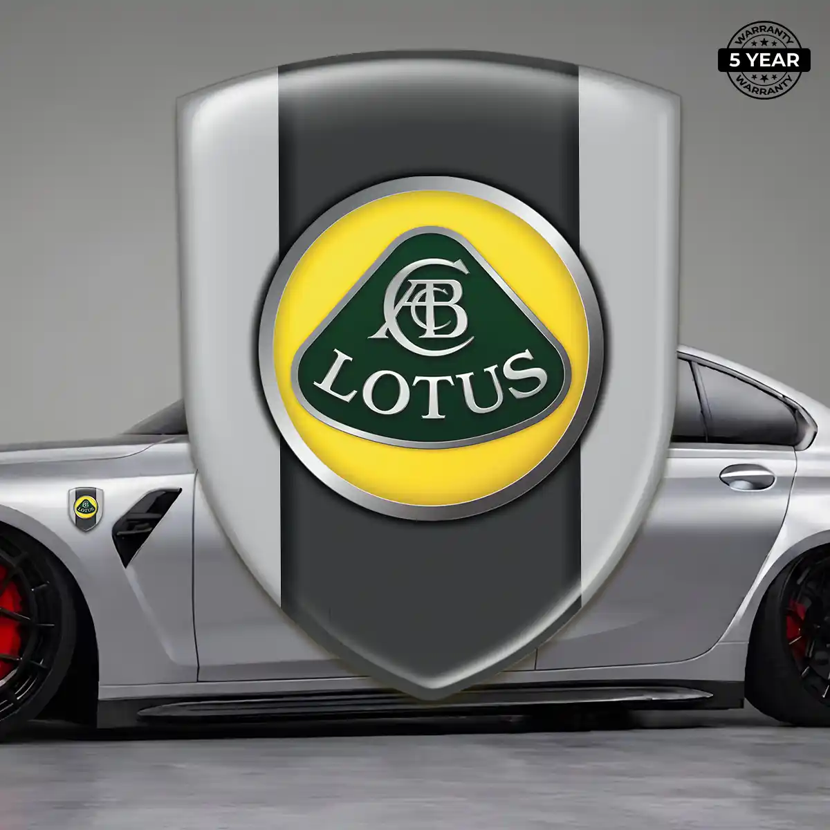 Lotus Epoxy Domed Sticker Elite Finish