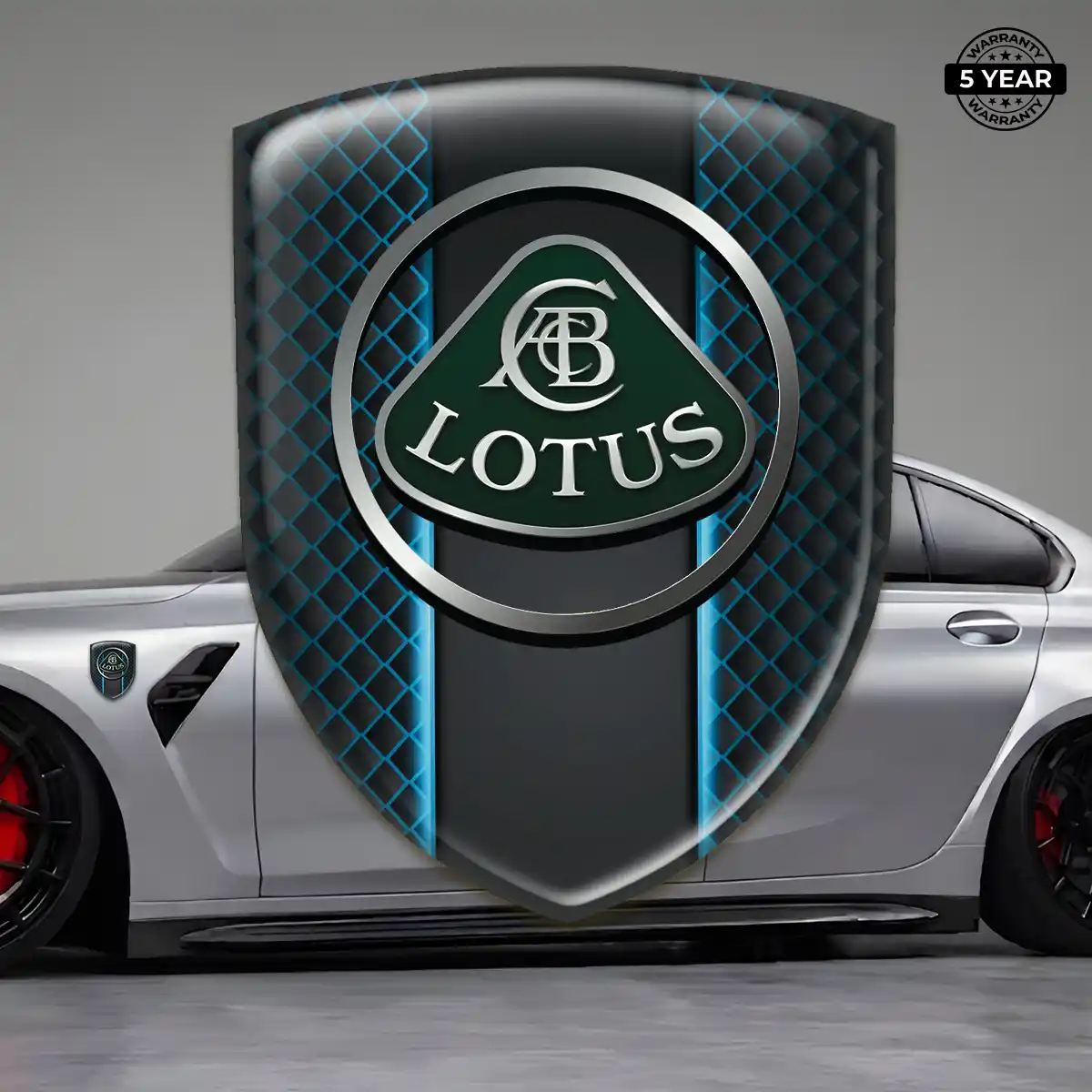 Lotus Epoxy Domed Sticker Interior Elegance