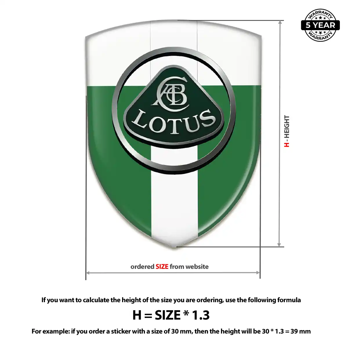 Lotus Epoxy Domed Sticker Opulent Line