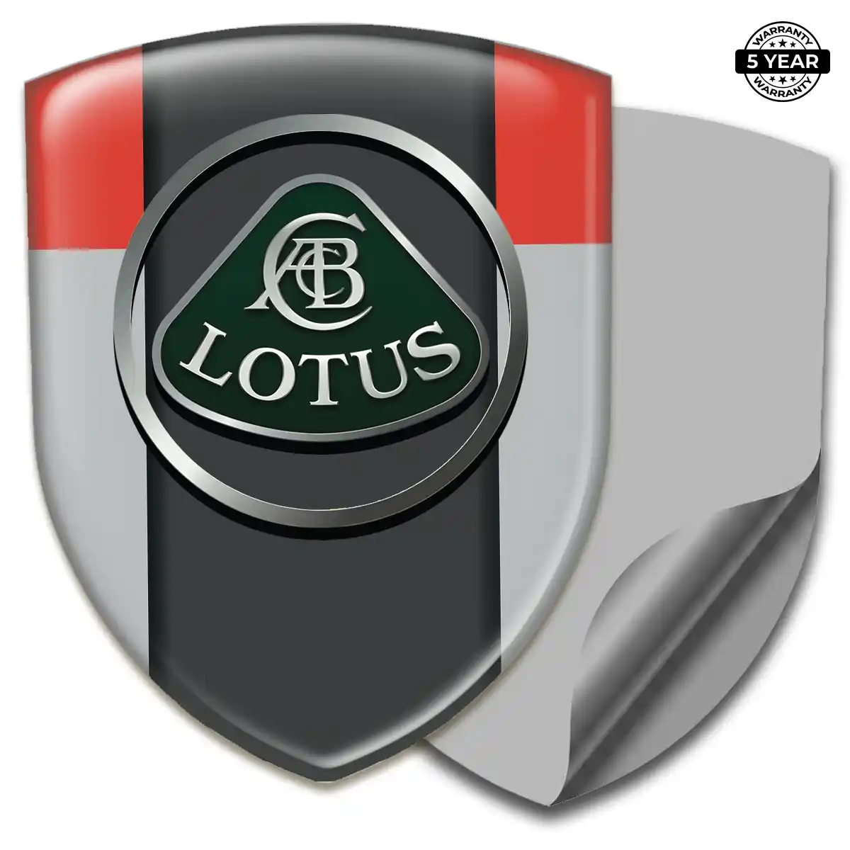 Lotus Epoxy Domed Sticker Premium Dome