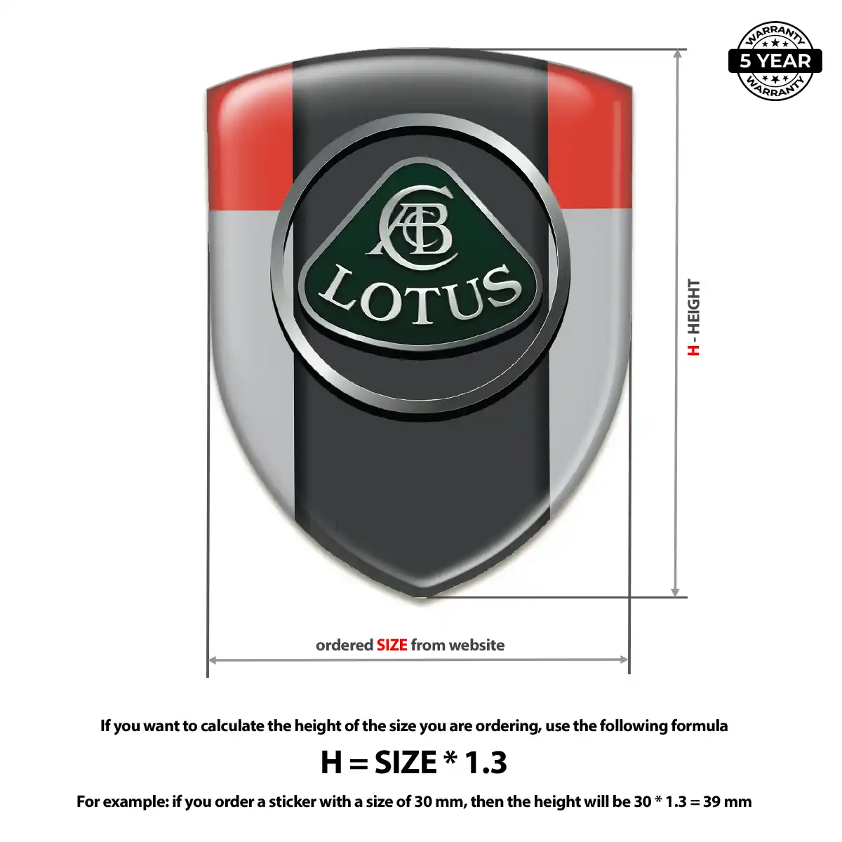 Lotus Epoxy Domed Sticker Premium Dome