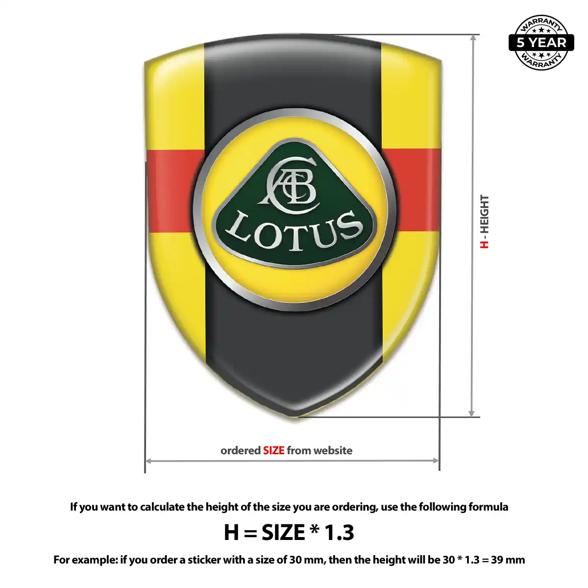Lotus Epoxy Domed Sticker Prestige Line