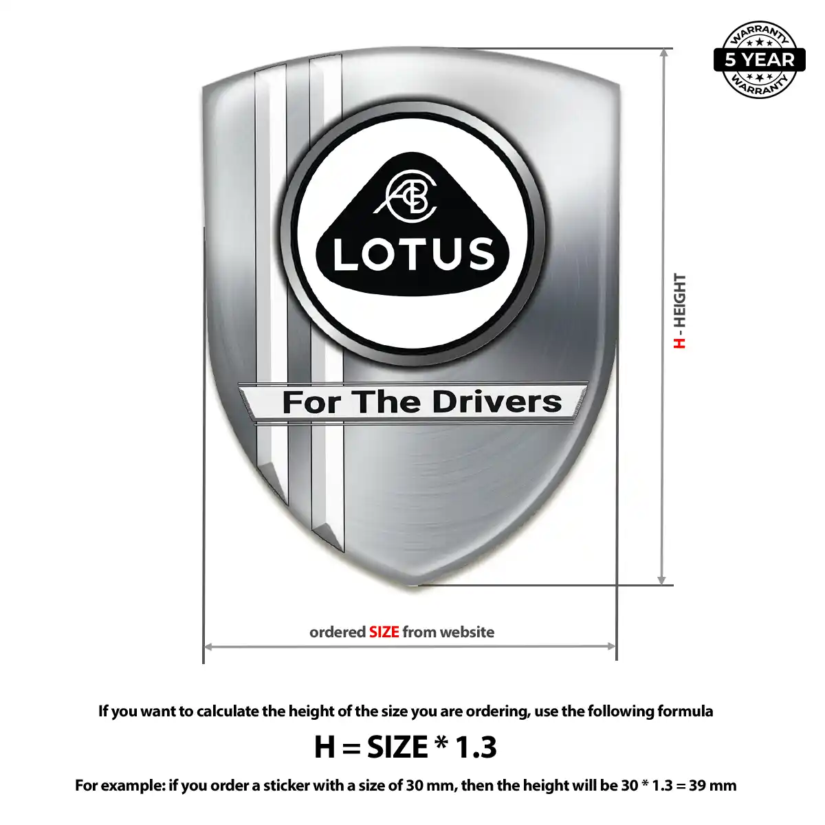 Lotus Epoxy Domed Sticker Prime Quality