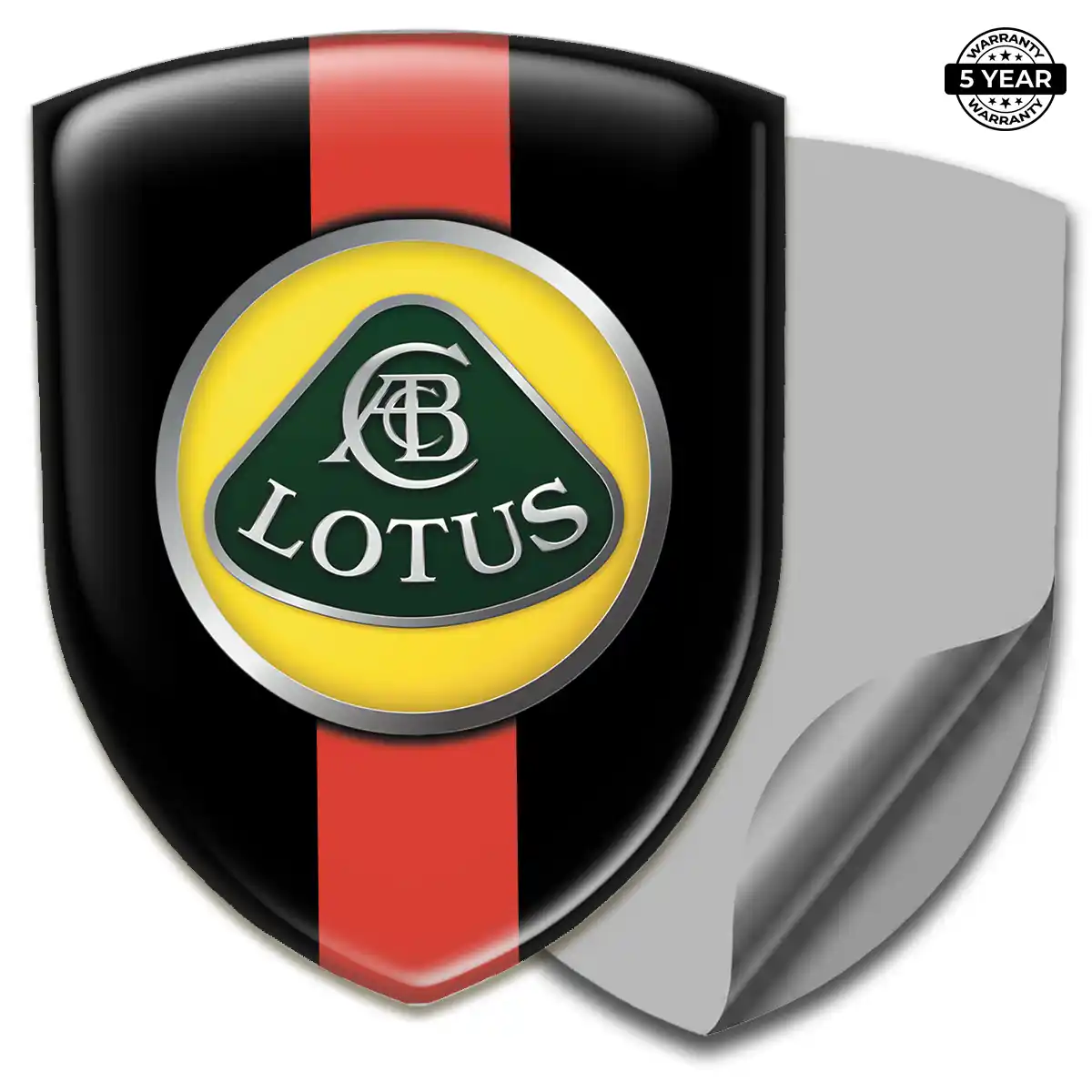Lotus Epoxy Domed Sticker Refined Design