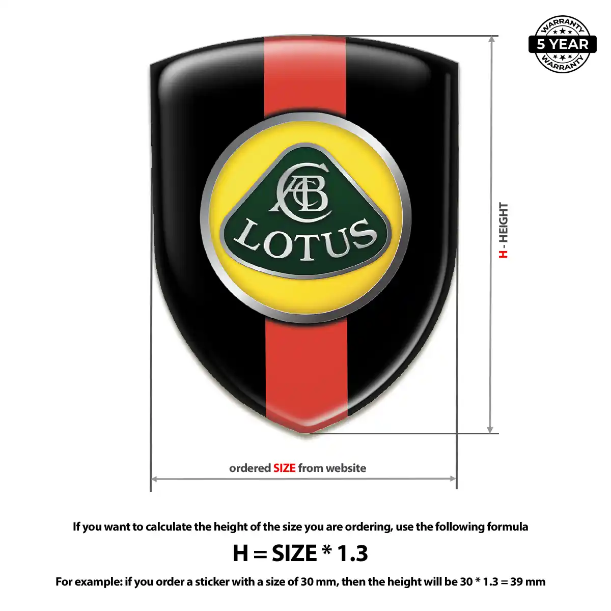 Lotus Epoxy Domed Sticker Refined Design