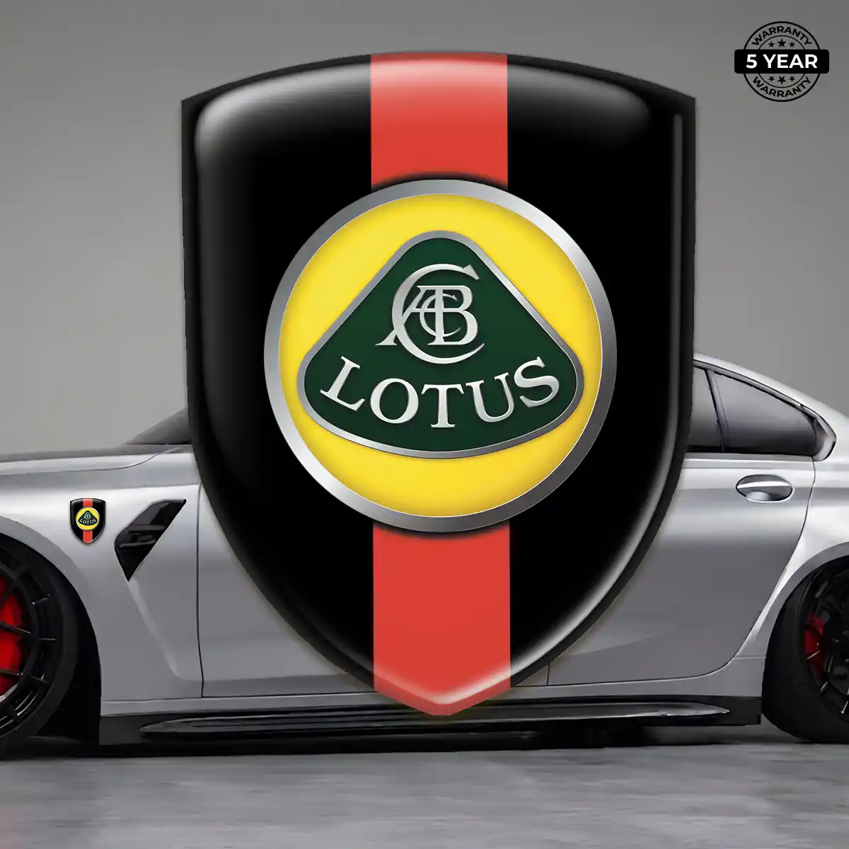 Lotus Epoxy Domed Sticker Refined Design