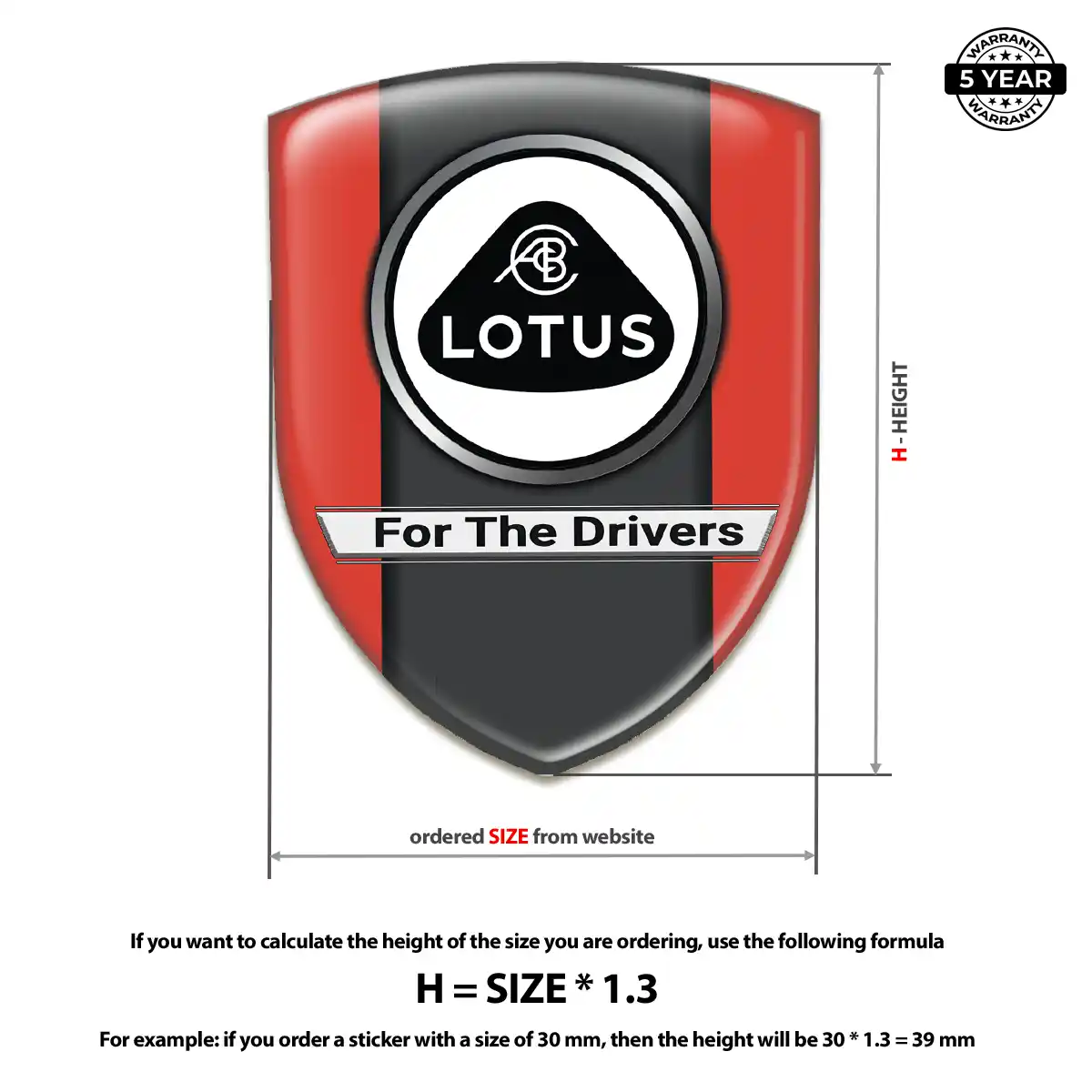 Lotus Epoxy Domed Sticker Resin Luxe