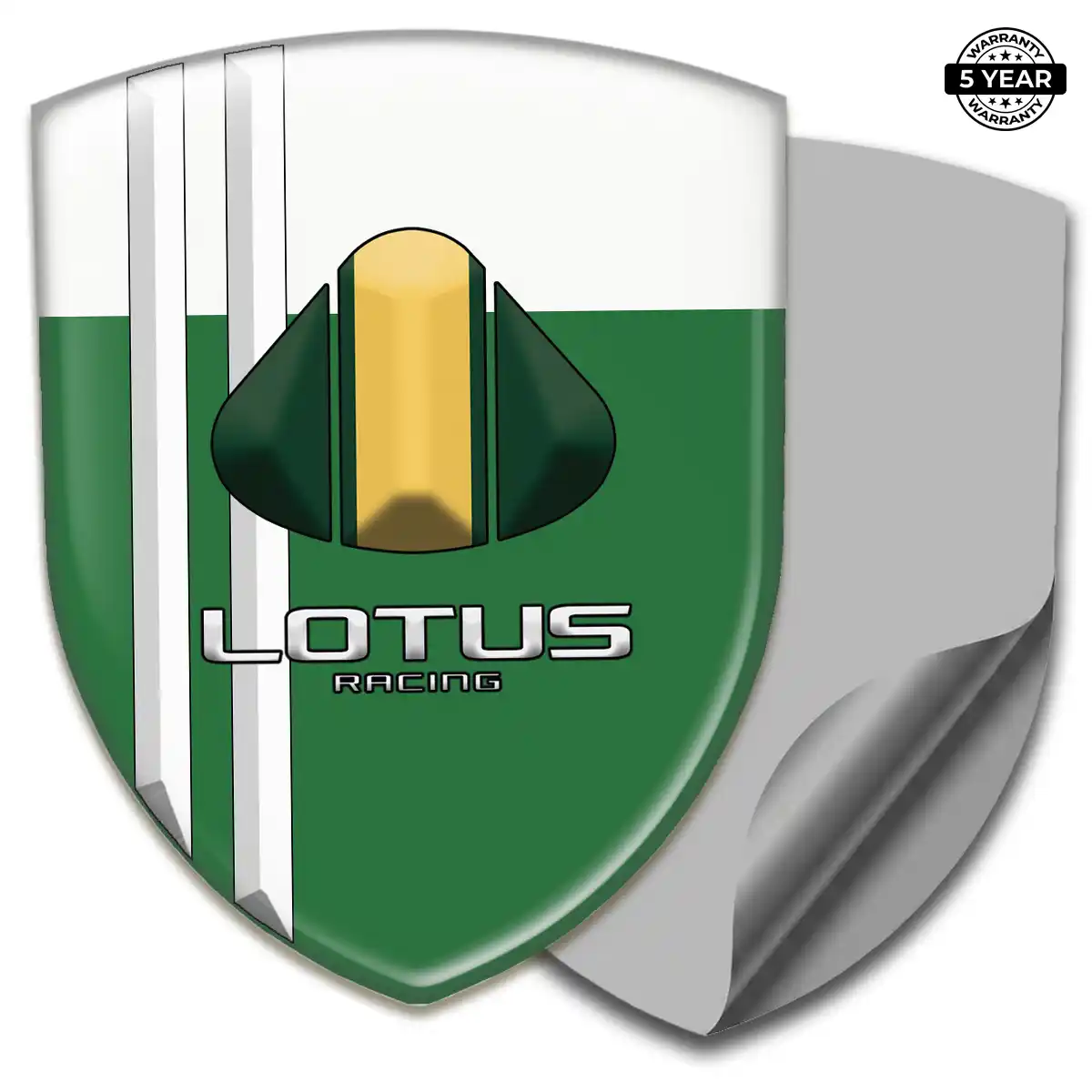 Lotus Epoxy Domed Sticker Sleek Style