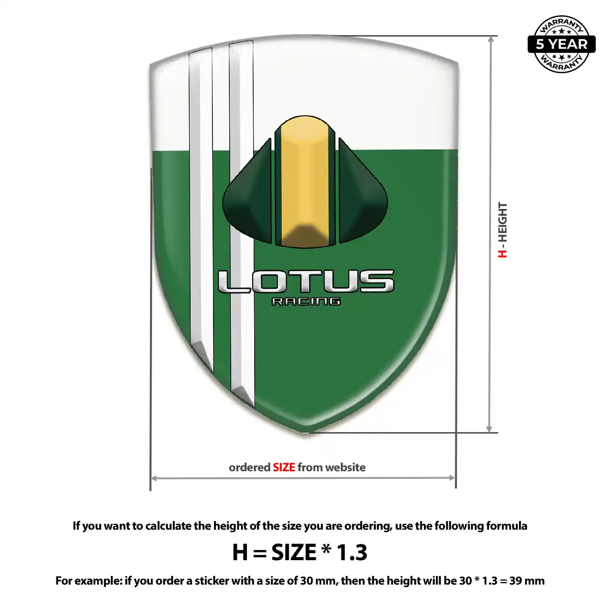 Lotus Epoxy Domed Sticker Sleek Style