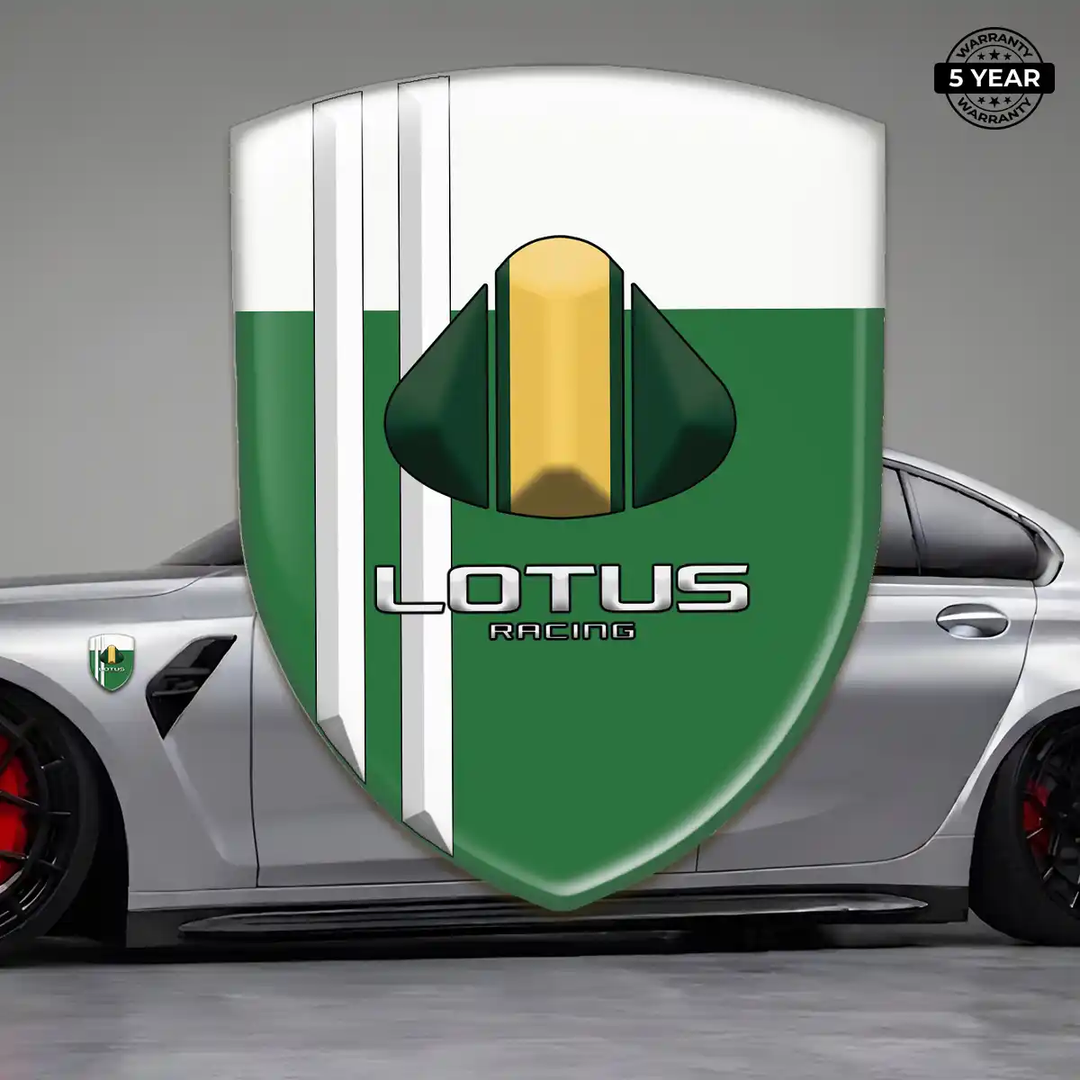 Lotus Epoxy Domed Sticker Sleek Style