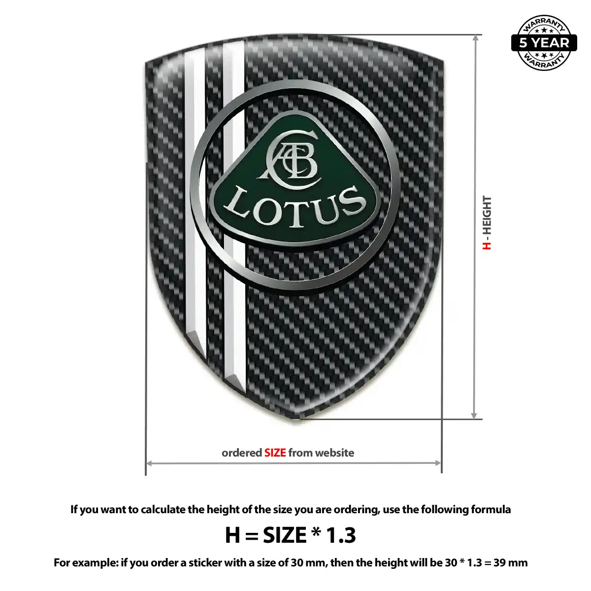 Lotus Gel Badge Sticker Cabin Style