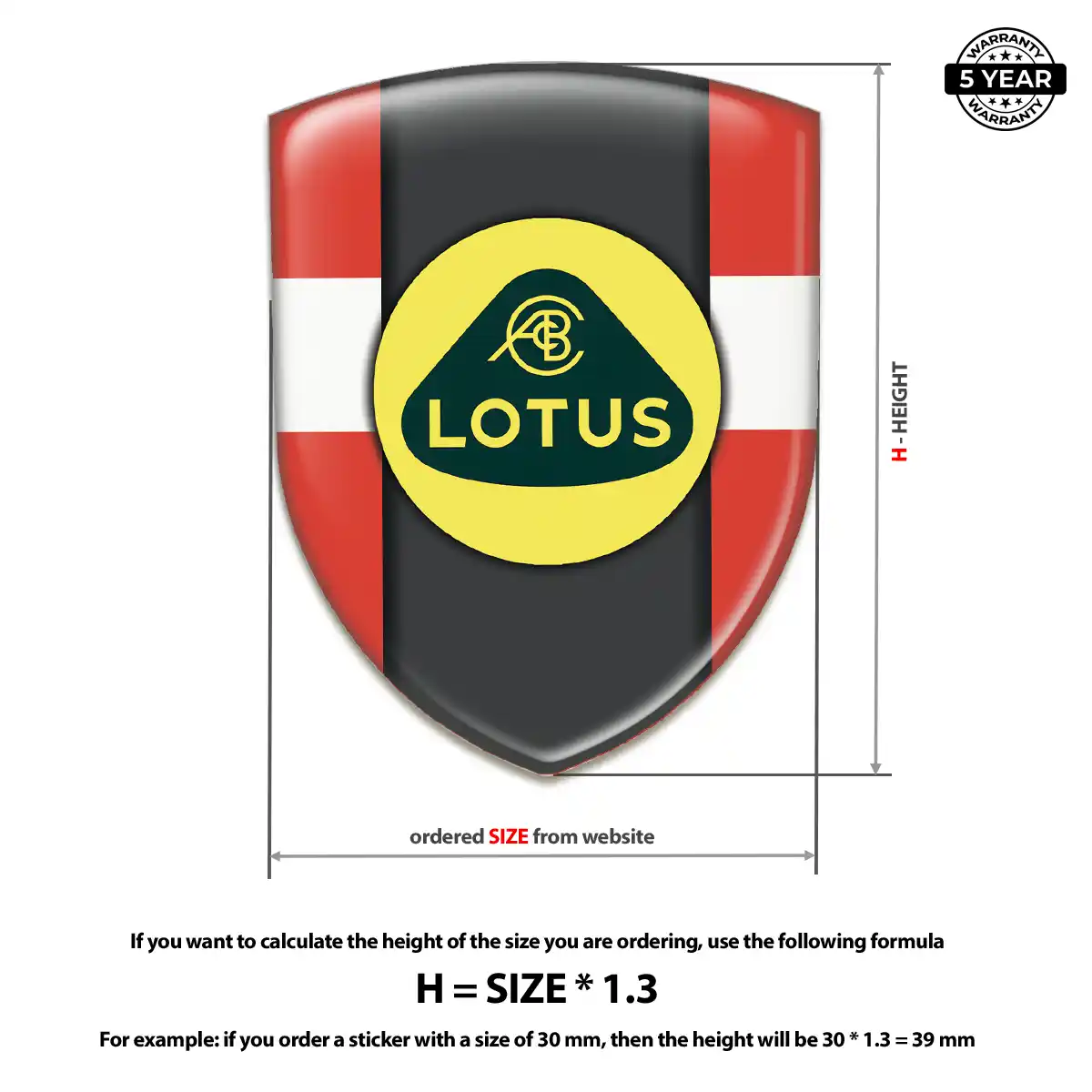 Lotus Gel Badge Sticker Exterior Luxe
